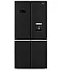 Sharp SJ-NFA35IHDBD-EU No Frost side by side hűtőszekrény francia ajtós kialakítással, 322/166L, inverter kompreszor, 84x69x179 cm, fekete szín 