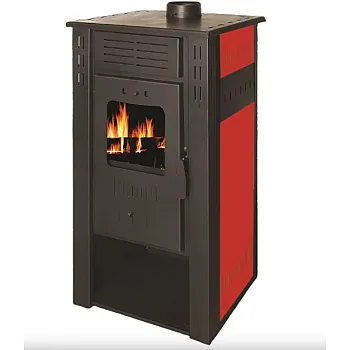 Warnex Termo Etaz A N csempés vízteres kandalló 24.5 kW, piros szín 