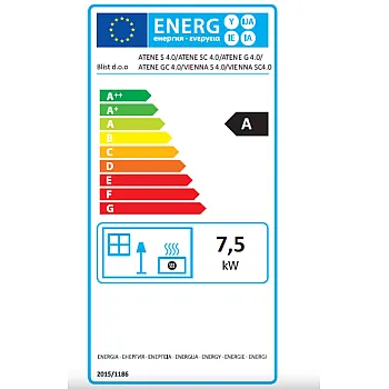 Warnex Vienna S 4.0 csempés kandalló 7.5 kW 