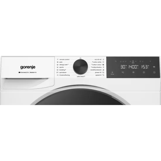 Gorenje WG484A31 elöltöltős mosógép, 8 kg, 1400 fordulat, gőz, Wifi, 60x54x85 cm