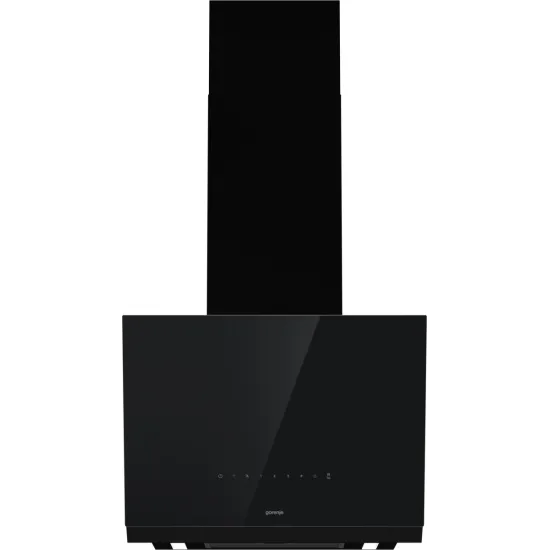 Gorenje WHI66236B beépíthető falra szerelhető döntött kürtös konyhai elszívó, 59.5x41.2x45 cm, fekete szín 