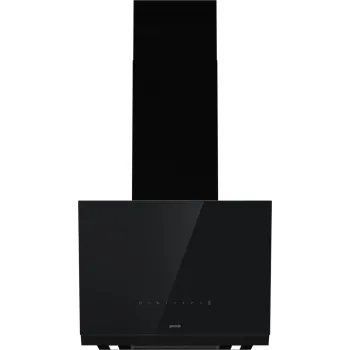 Gorenje WHI66236B beépíthető falra szerelhető döntött kürtös konyhai elszívó, 59.5x41.2x45 cm, fekete szín 
