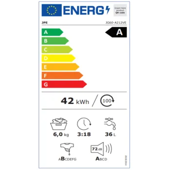 Dimarson DM-JG60-A212VE elöltöltős mosógép, 6 kg, gőz, inverter motor, 59.8x42x84.5 cm