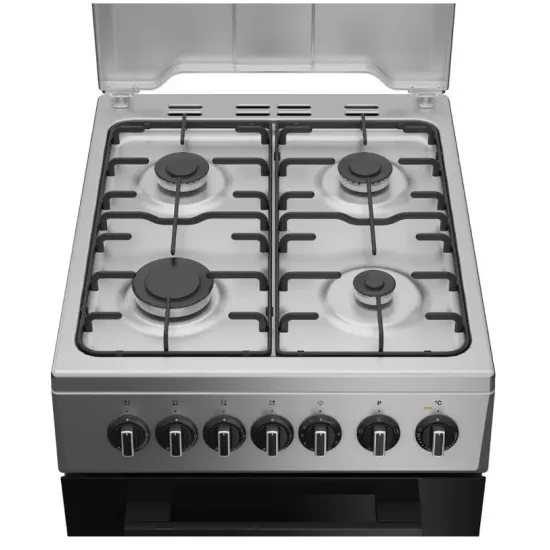 Indesit I5G5PMX HU kombinált tűzhely, 60L, fém dísztető, 50x60x85 cm, inox szín 