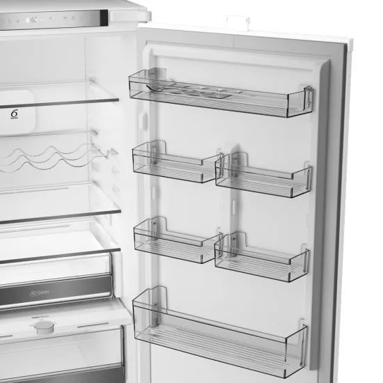 Whirlpool WHK2 5294 B6E Total No Frost beépíthető alulfagyasztós kombinált hűtőszekrény, Zen Inverter Kompresszor, 194/76L, 54x55x177.5 cm