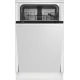 Beko DIS35025 teljesen beépíthető keskeny mosogatógép, 10 terítékes, 44.8x55x81.8 cm