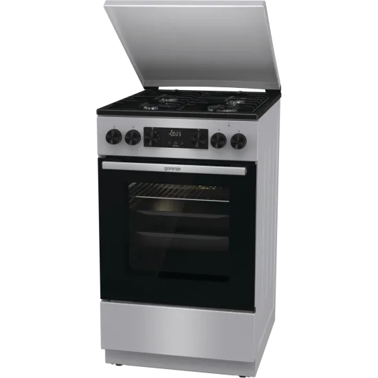 Gorenje GK5C63SH kombinált tűzhely, 70L, fém dísztető, 50x59.4x85 cm, szürke szín 