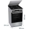Gorenje GK5C63SH kombinált tűzhely, 70L, fém dísztető, 50x59.4x85 cm, szürke szín 