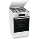 Gorenje GK5C64WH kombinált tűzhely, 70 l, AirFry, hőlégbefúvás, digitális programóra, kihúzható teleszkópos sínpárral, fém dísztető, lassú sütőajtó záródás, 50x59.4x85 cm