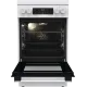 Gorenje GK5C64WH kombinált tűzhely, 70 l, AirFry, hőlégbefúvás, digitális programóra, kihúzható teleszkópos sínpárral, fém dísztető, lassú sütőajtó záródás, 50x59.4x85 cm