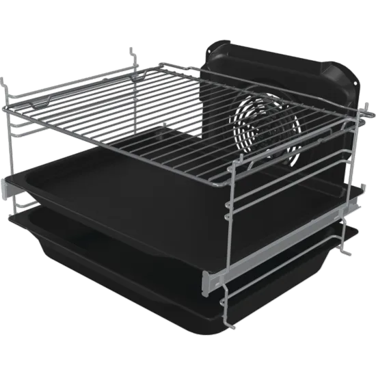 Gorenje GK5C64WH kombinált tűzhely, 70 l, AirFry, hőlégbefúvás, digitális programóra, kihúzható teleszkópos sínpárral, fém dísztető, lassú sütőajtó záródás, 50x59.4x85 cm