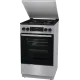 Gorenje GK5C42SJ kombinált tűzhely digitális programórával, fém dísztetővel, 62L, szürke 50x59.4x85 cm