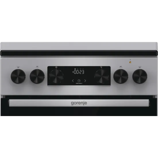 Gorenje GK5C42SJ kombinált tűzhely digitális programórával, fém dísztetővel, 62L, szürke 50x59.4x85 cm