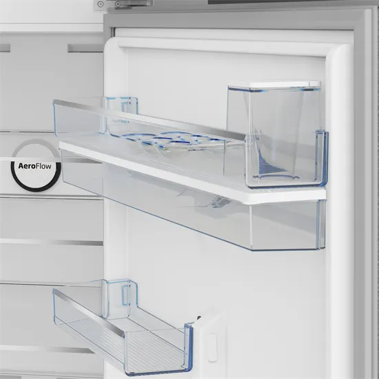 Beko B5RDNE504LDXB No Frost felülfagyasztós kombinált hűtőszekrény, 354/123L, 70x74.6x186.5 cm, csiszolt ezüst szín