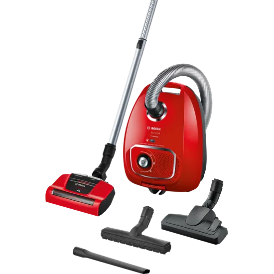 Bosch BGLS4PET2 Serie 4 porzsákos porszívó ProAnimal, 600W, tornádó vörös szín