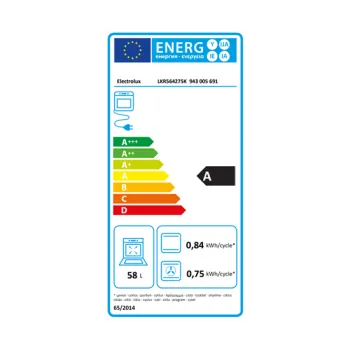 Electrolux LKR564275K kerámialapos tűzhely, 58L, 50x60x85.8 cm, fekete 