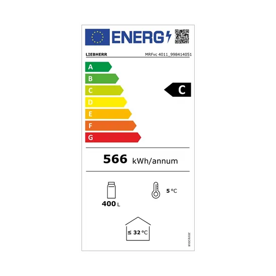 Liebherr MRFVC 4011 Performance üvegajtós hűtő, 400L, 59.7x65.4x188.4 cm 