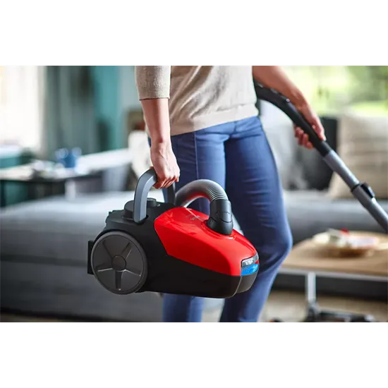 Philips FC8243/09 PowerGo porzsákos porszívó, sportos piros szín, 900W