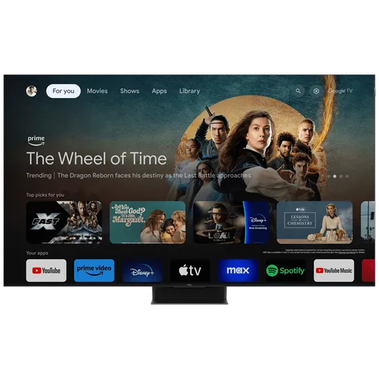 TCL 65C855 4K UHD QD-Mini LED GOOGLE Smart TV,65",165.1cm