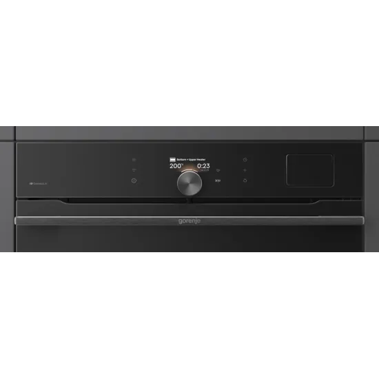 Gorenje BFS6148B beépíthető kompakt gőzpároló és kombinált sütő, 77L, WIFI, 59.5x56.4x59.5 cm, fekete szín 
