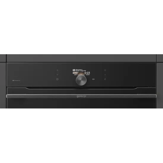 Gorenje BCM4058B beépíthető kompakt gőzpároló és kombinált sütő, WIFI, 59.5x54.6x45.5 cm, fekete 