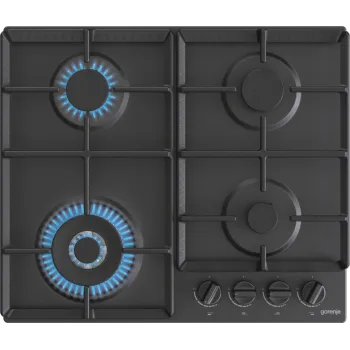 Gorenje GW641BFB beépíthető gáz főzőlap, fekete, 60x52x13 cm, wok gázégővel 