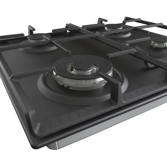 Gorenje GW641BFB beépíthető gáz főzőlap, fekete, 60x52x13 cm, wok gázégővel 