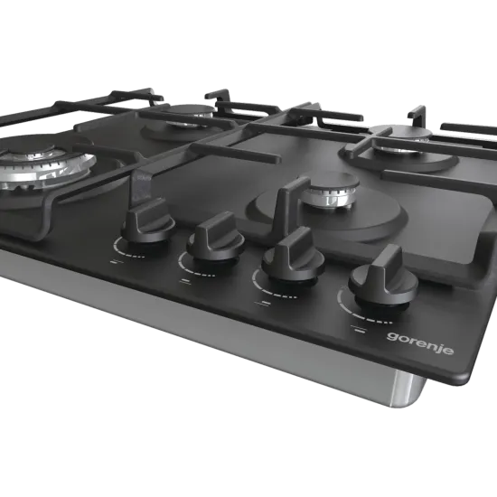 Gorenje GW641BFB beépíthető gáz főzőlap, fekete, 60x52x13 cm, wok gázégővel 