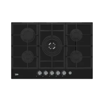 Beko HILW 75235 S beépíthető gáz főzőlap, 1db wok főzőzónával, 75x52.4x4.6 cm 