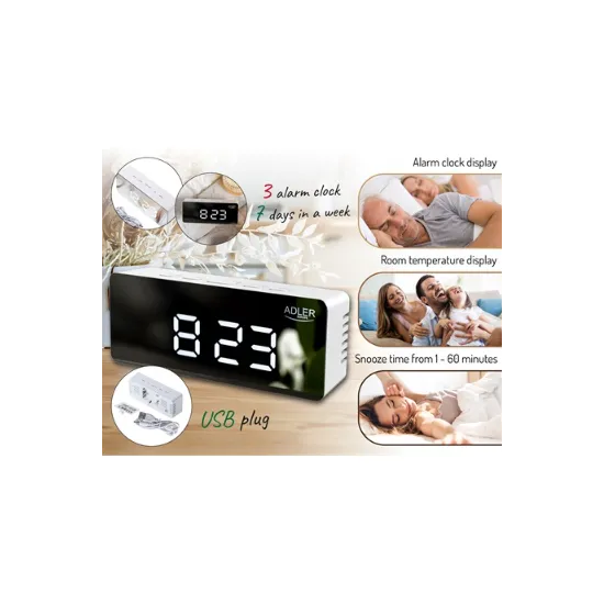 Adler AD1189W ébresztőóra 