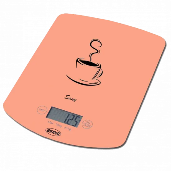 Bravo B-5112 digitális konyhai mérleg, narancs szín, 10kg-os méréshatárral 