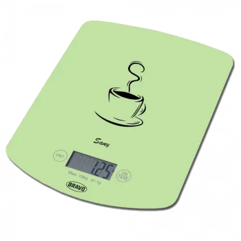 Bravo B-5112 digitális konyhai mérleg, zöld szín, 10kg-os méréshatárral 