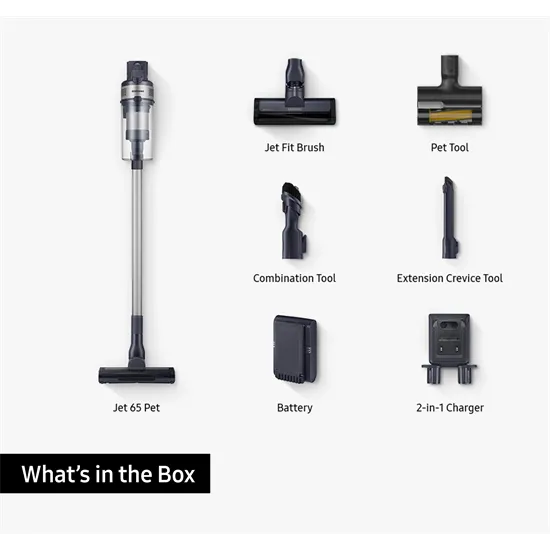 Samsung VS15A60AGR5/GE álló porszívó, 150 W, krómozott fekete szín 