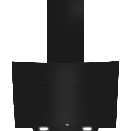 Beko HCA62640B beépíthető falra szerelhető döntött kürtös konyhai elszívó, 39.1x60x75 cm, fekete szín 