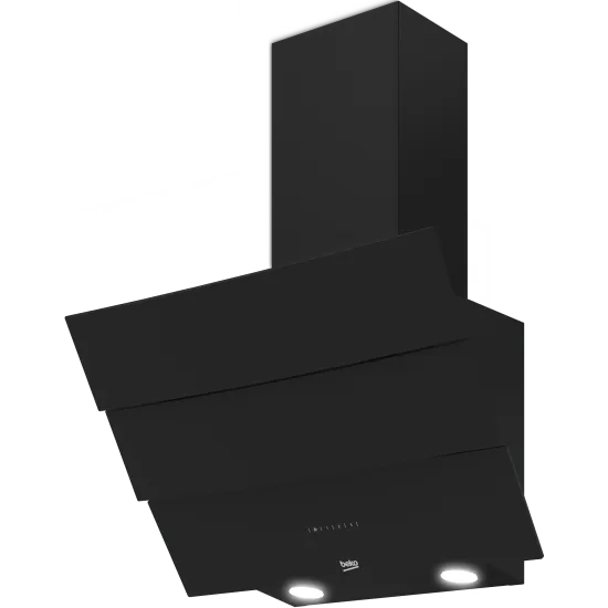 Beko HCA62640B beépíthető falra szerelhető döntött kürtös konyhai elszívó, 39.1x60x75 cm, fekete szín 