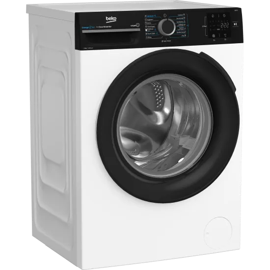 Beko BM3WFSU38213WPBB elöltöltős mosógép, 8 kg, inverter motor, gőz, 60x54.6x84.5 cm