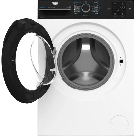 Beko BM3WFSU38213WPBB elöltöltős mosógép, 8 kg, inverter motor, gőz, 60x54.6x84.5 cm