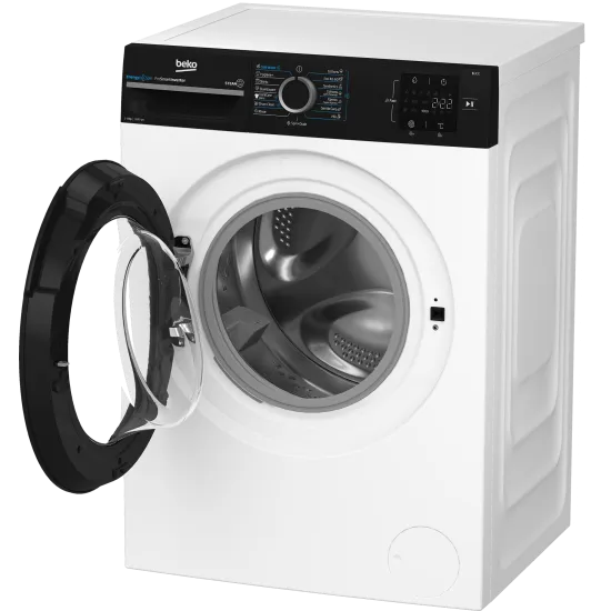 Beko BM3WFSU38213WPBB elöltöltős mosógép, 8 kg, inverter motor, gőz, 60x54.6x84.5 cm