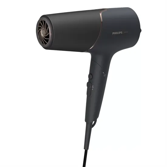 Philips BHD538/30 hajszárító, 2300W, szénszürke és rózsaszín pezsgőszínű, ionizáló funkció, diffúzor, összecsukható fogantyú 