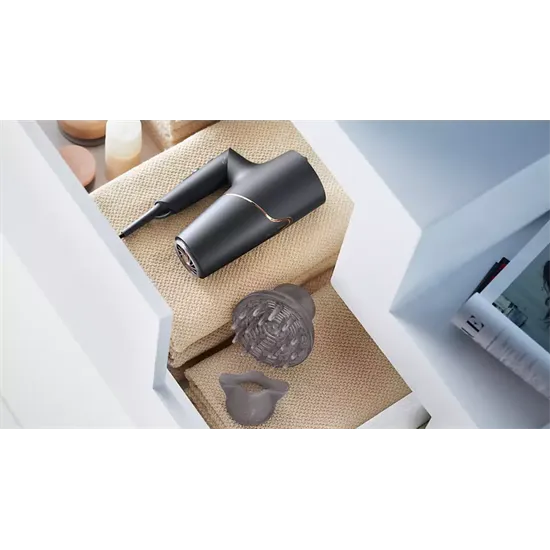 Philips BHD538/30 hajszárító, 2300W, szénszürke és rózsaszín pezsgőszínű, ionizáló funkció, diffúzor, összecsukható fogantyú 