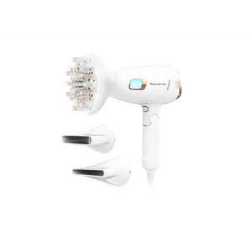 Rowenta CV9240F0 Ultimate Experience Scalp Care, gyengéd masszázs a fejbőrnek oxigénlökettel 2200W ion fehér hajszárító, összecsukható nyél, 3 hőmérséklet, 2 sebesség, diffúzor, 7, 11 mm szűkítők