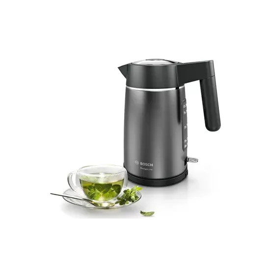 Bosch TWK5P475 vízforraló, 2400W, 1.7L, klasszikus szürke kristály/sötétszürke szín 