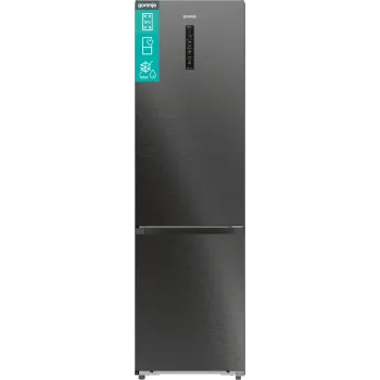 Gorenje NRB620C61BX4WFE Total No Frost alulfagyasztós kombinált hűtőszekrény, Wifi, 283/130L, inverter kompresszor,59.5x65.8x203 cm, fekete inox szín