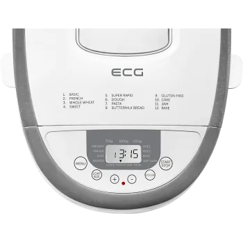 ECG PCB82120 kenyérsütő gluténmentes sütőprogrammal