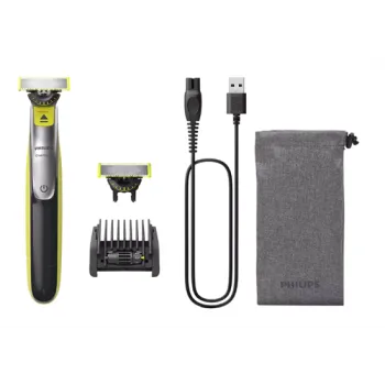 Philips QP2734/31 rezgőkéses borotva, száraz és nedves használat, limezöld/grafitszürke