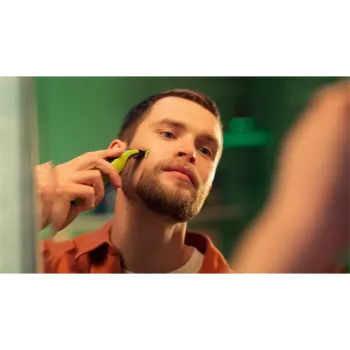 Philips QP2734/31 rezgőkéses borotva, száraz és nedves használat, limezöld/grafitszürke