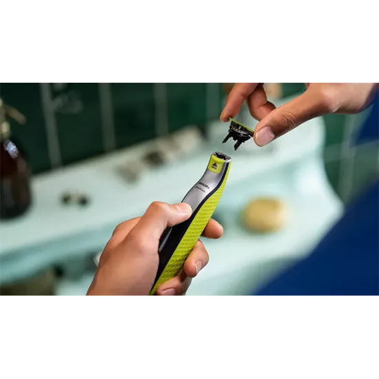 Philips QP2734/31 rezgőkéses borotva, száraz és nedves használat, limezöld/grafitszürke