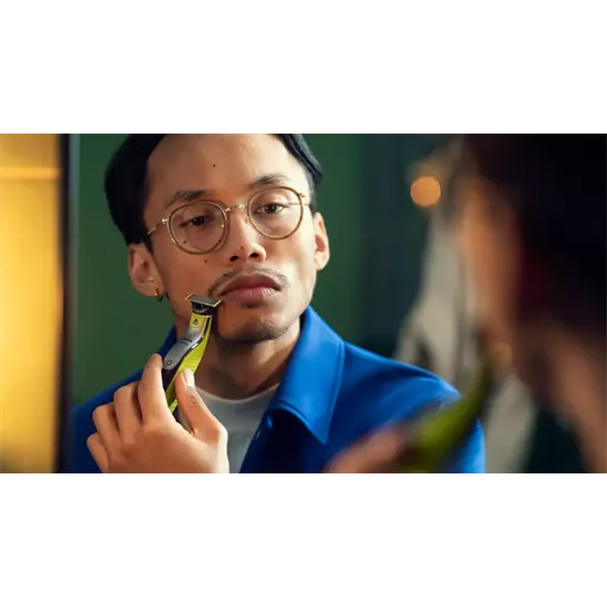 Philips QP2734/31 rezgőkéses borotva, száraz és nedves használat, limezöld/grafitszürke