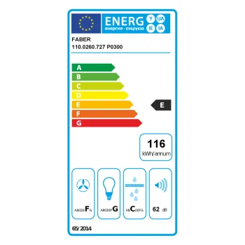 Faber Flexa W/X A60 beépíthető kihúzható elszívó fehér/inox előlap