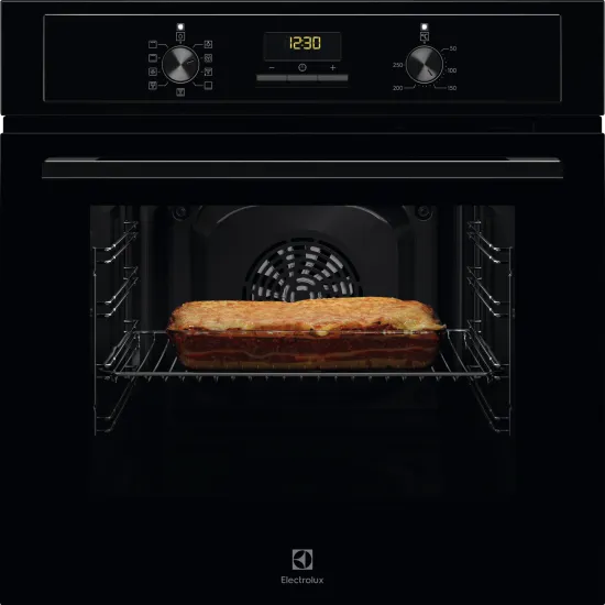 Electrolux EOF3H50BK fekete beépíthető sütő aqua clean tisztítással, 65L, 59.4x56x59 cm 